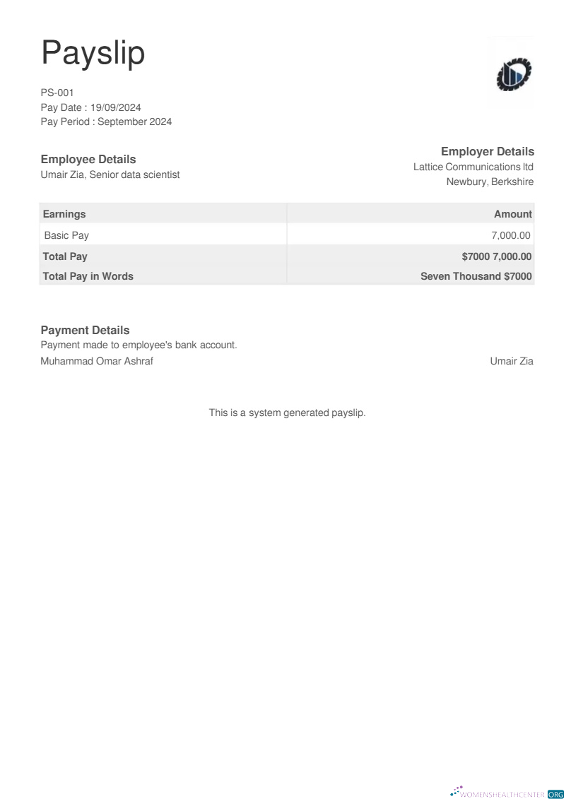 Download equipment testing company payslip template in Word and PDF formats.pdf, 1 Photoshop template